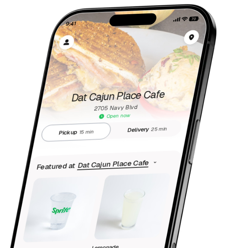 Dat Cajun Place Cafe app preview
